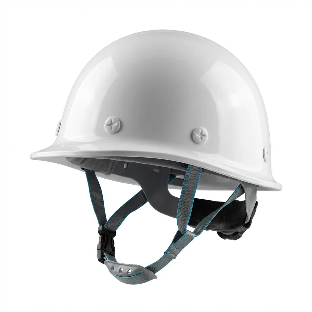 Industrial White Fiberglass Reinforced Plastic (FRP) Safety Helmet