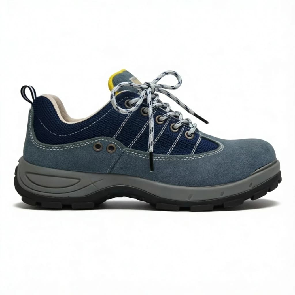 Breathable Low-Cut Safety Shoes with Steel Toe and Anti-Slip Sole