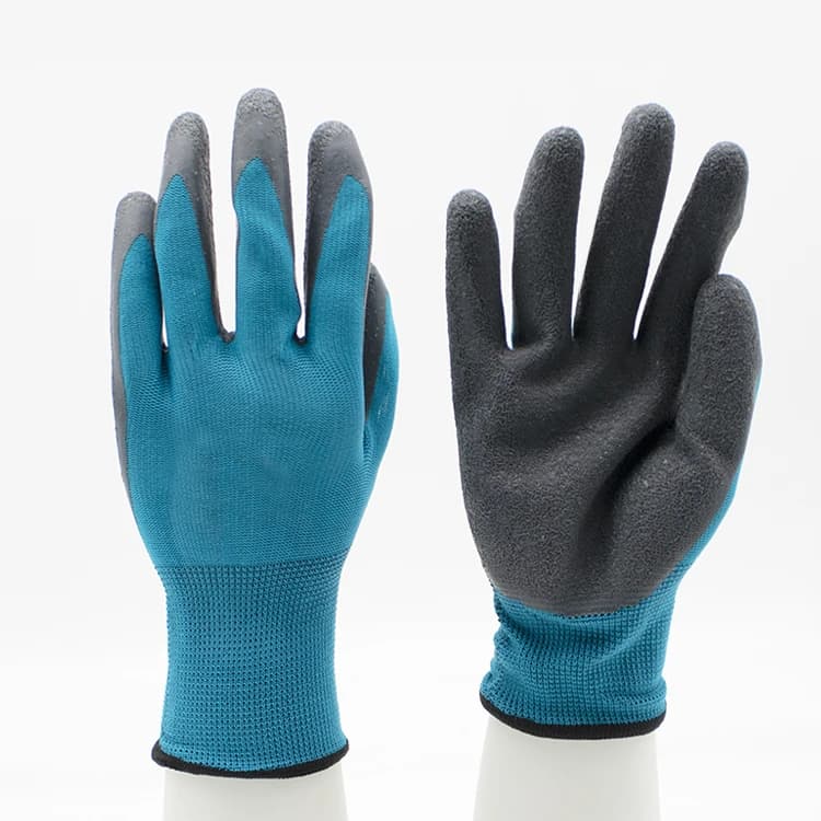 EN388 Latex-Coated Polyester Work Gloves, Oil/Chemical Resistant